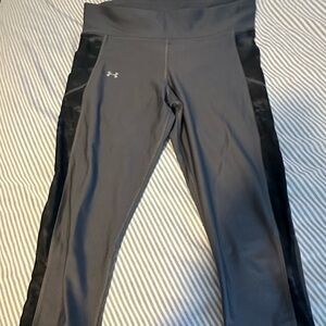 Under Armour Gray and Black Capri Leggings